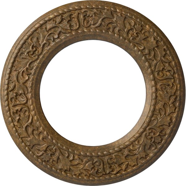 Ekena Millwork Blackthorn Ceiling Medallion (Canopies up to 7 1/2"), 13 3/8"OD x 7 1/2"ID x 3/4"P, Rubbed Bronze CM13BLRZS - main